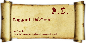 Magyari Dános névjegykártya